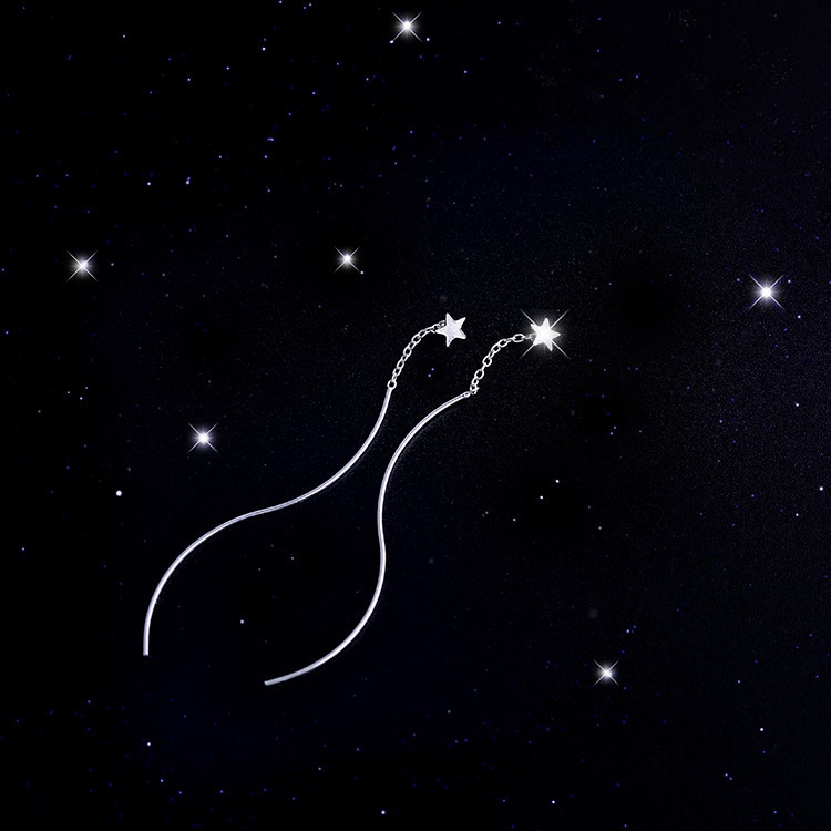 925 anting-anting perak murni, Busana sederhana, Anting-Anting wanita, Perhiasan Fashion Korea, Aksesoris telinga ED005-34