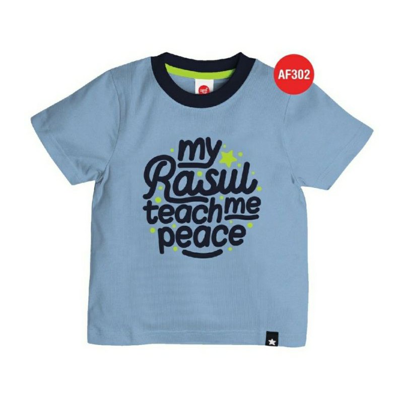 Kaos Couple Afrakids AF302 dan AF303 &quot;My Rosul Teach Me Peace&quot;