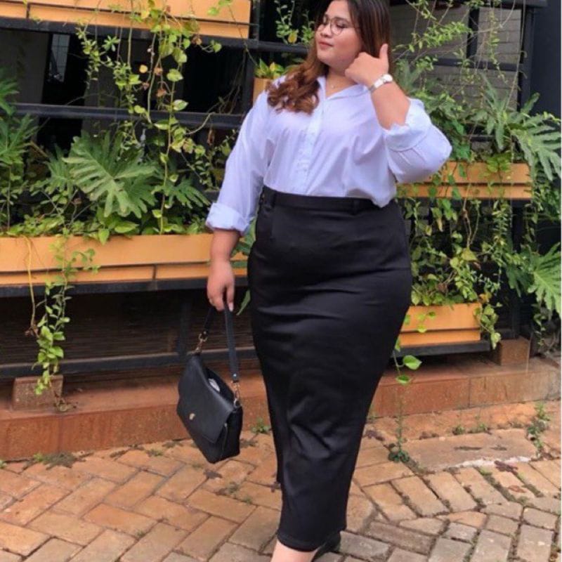 Rok span panjang jumbo Rok span jumbo Rok span scuba Jumbo XXL-XXXL