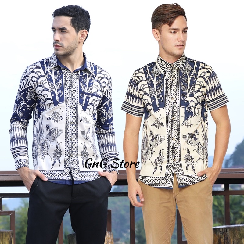 Kemeja Batik 113 HT/ Hem Batik Pria/ Batik Pasangan/ Kemeja Batik Jumbo