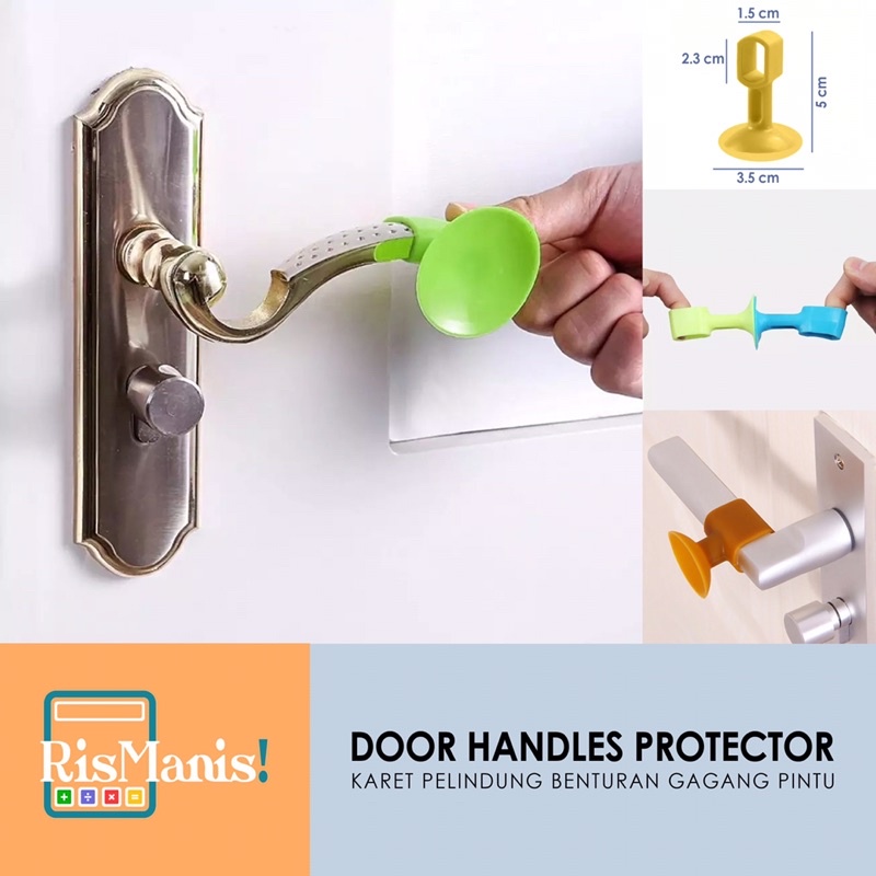 DOOR HANDLES PROTECTOR - Bantalan Karet Pelindung Penahan Gagang Pegangan Pintu Benturan Dinding