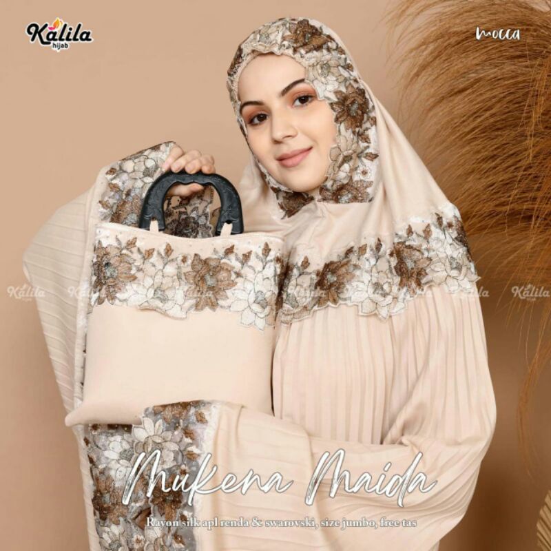 MUKENA MAIDA/MUKENA RAYON SILK RENDA BORDIR /MUKENA BORDIR