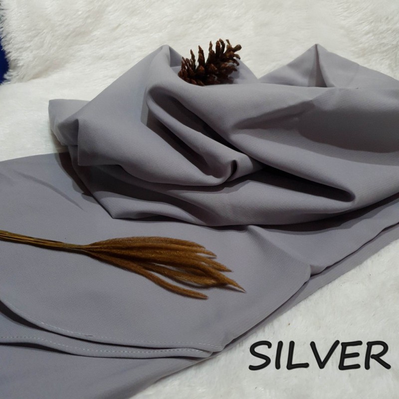 Khimar Jumbo XXXL Hijab Instan Syari Wolfis Grade A-Silver