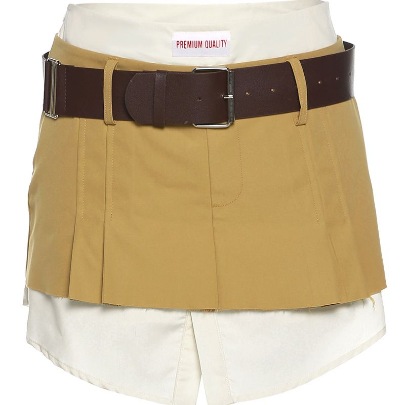 #Sisjuly# Wanita Retro Fashion Temperamen Suit Tube Top Slim Pinggang Tinggi Rok Pendek Kepribadian