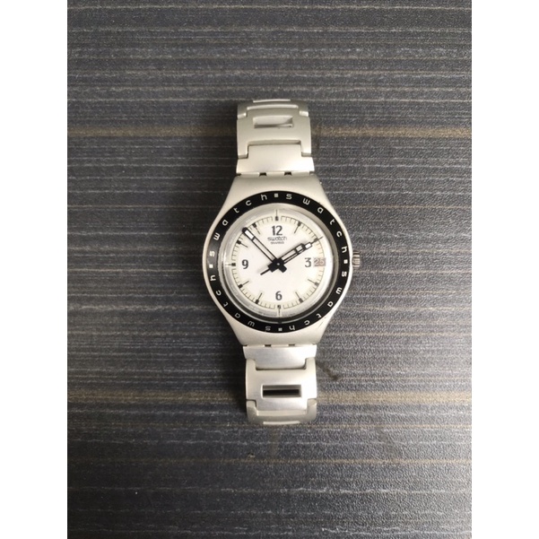 Bekas Second Preloved SWATCH Irony Jam Tangan Pria Wanita Analog Original Klasik Style Putih Silver 