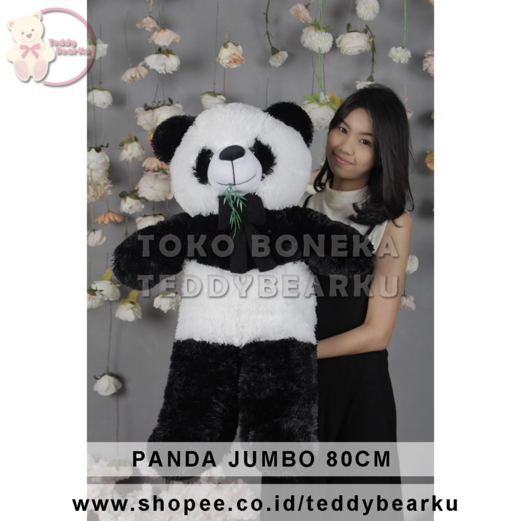 TERMURAH! BONEKA PANDA BERUANG TEDDY BEAR JUMBO 80CM LUCU BESAR