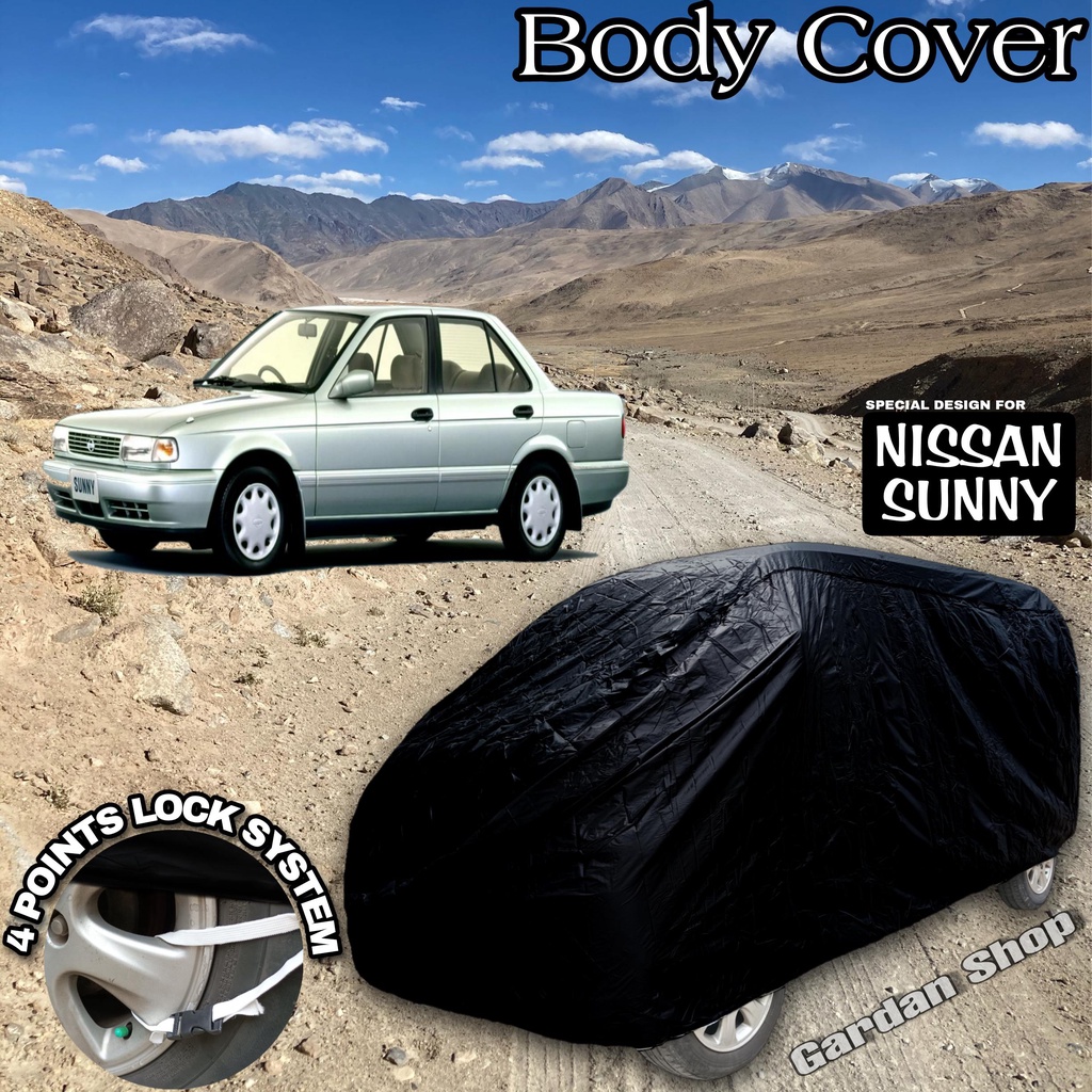 Sarung Mobil NISSAN SUNNY Hitam POLOS Body Cover Nissan Sunny Full Black