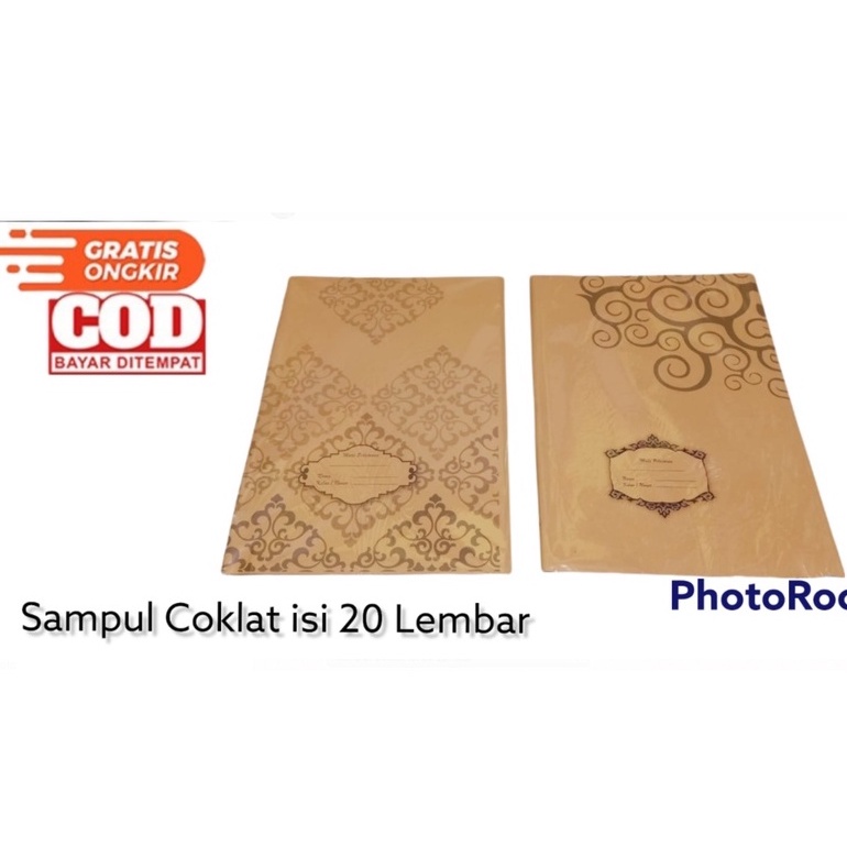 lembar coklat buku tulis / Sampul Buku Coklat Isi 20pcs Ukuran Big Boss sampul Buku Palstik isi 20lembar