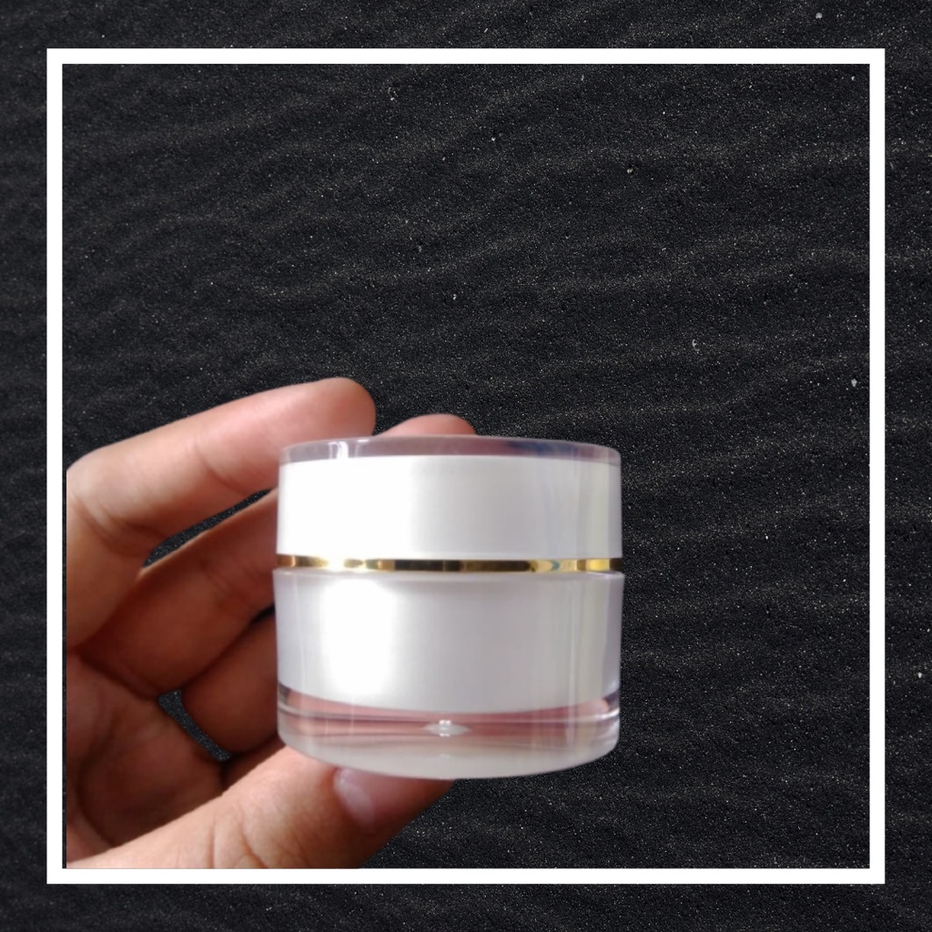 Pot Akrilik Pearl List Gold/Pot Acrylic Cream/List Gold