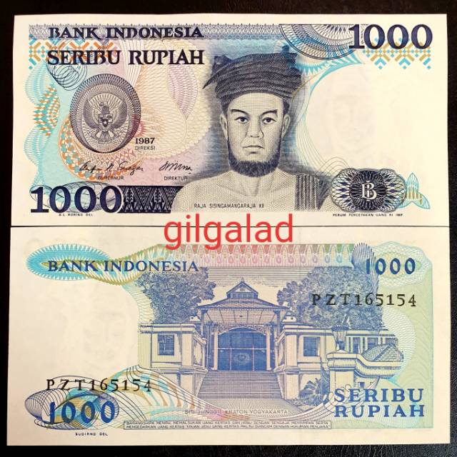 [GRESS/UNC] 1000 RUPIAH SISINGA 1987 UANG KUNO