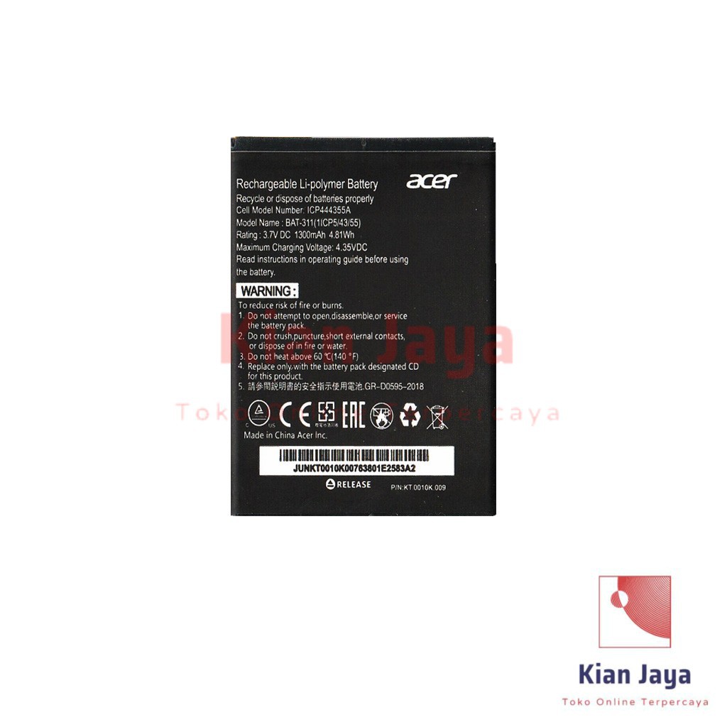 Baterai Hp Acer Z200, Z220, M220, BAT-A311 Original OEM Batrai Batre Battery