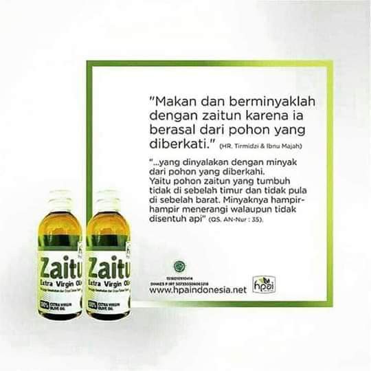 

MINYAK ZAITUN (EXTRA VIRGIN OIL)