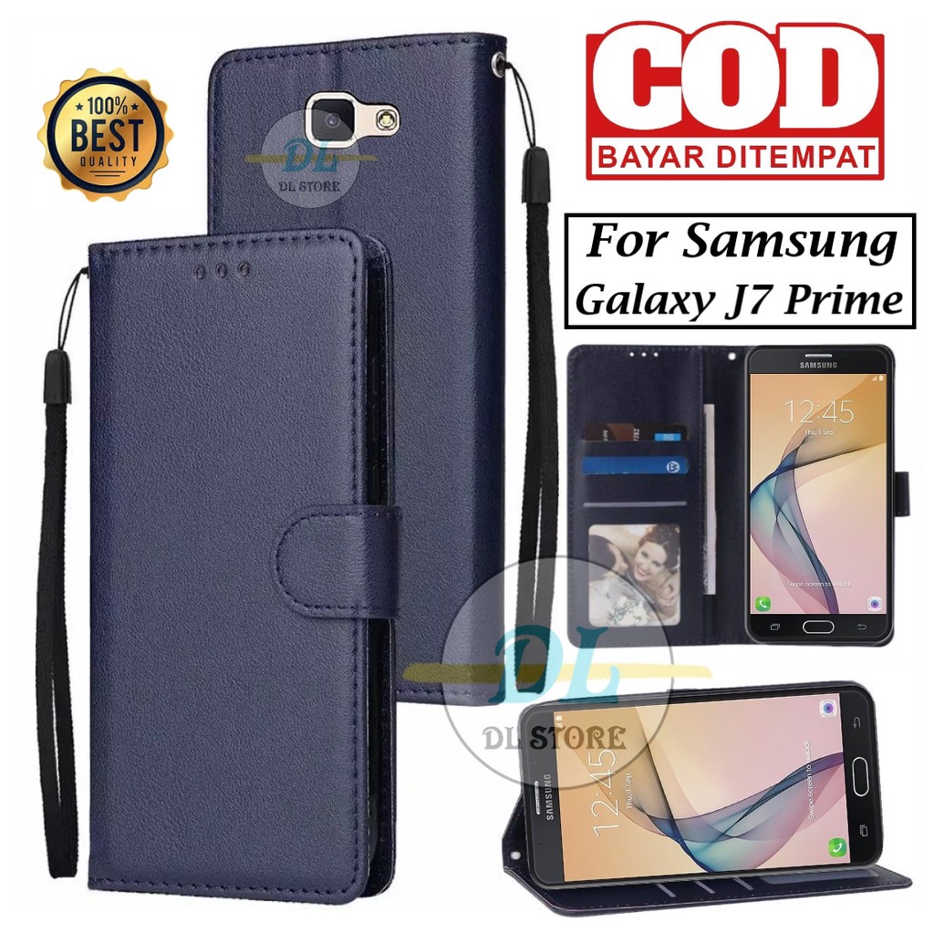 Samsung Galaxy J7 Prime - Flip Wallet Case Kulit - Casing Dompet Case Wallet Leather Flip Case samsu