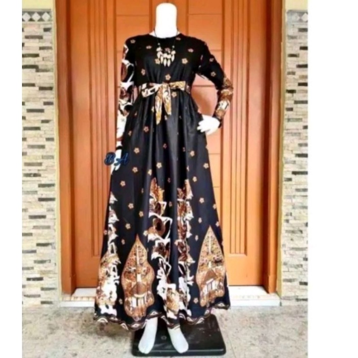 MS GAMIS BATIK FASHION SRIWEDARI MAXI BUMIL/BUSUI BUSANA MUSLIM TERMURAH SHOPEE-Wayang