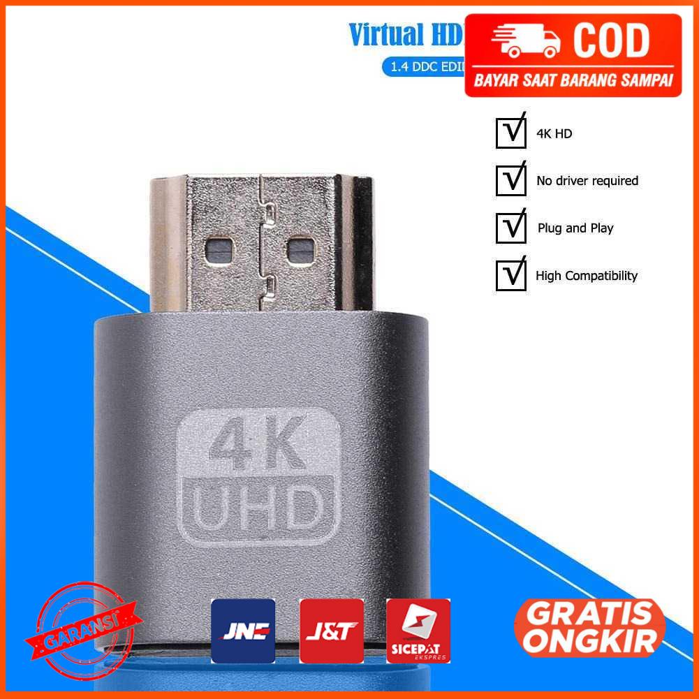 Plug HDMI Virtual Dummy Port Mining 1.4 DDC EDID 4K UHD DZ025