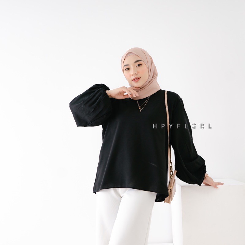 blouse balon //INDY blouse //1 kg muat 5 pcs bahan scuba adem dan trendy viral