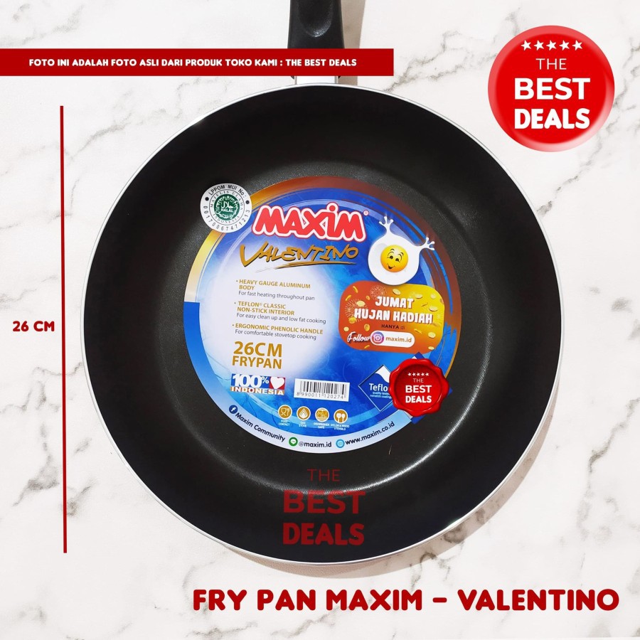 MAXIM VALENTINO FryPan 26 cm - Panci Anti Lengket