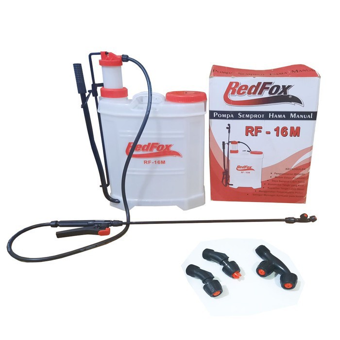 Redfox Pompa Semprot Hama Manual/Elektrik 16 L Tengki/Tangki Semprot Hama Pompa Solo RF-16M TERMURAH Tangki Sprayer Manual 16 Liter Alat Semprotan Hama Padi