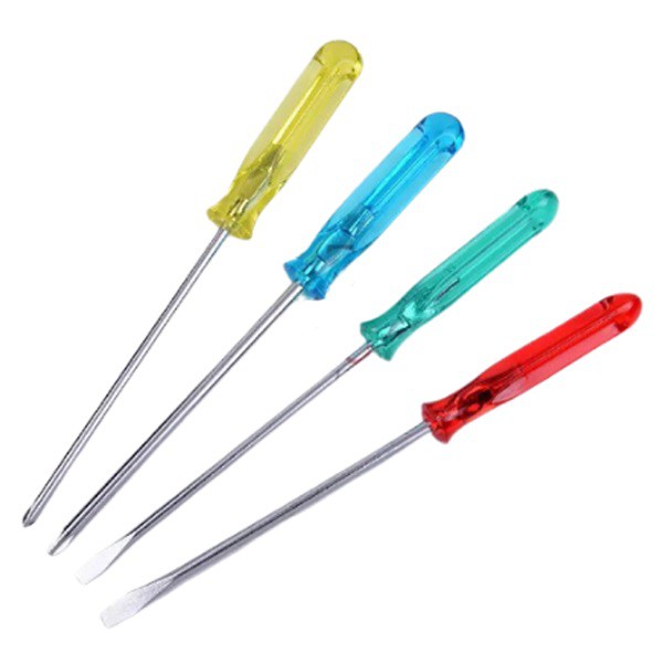 JG - Obeng Set 4Pcs Screwdriver Tools Plus Min 4mm 5mm + - Multifungsi Perkakas Tangan 4in1