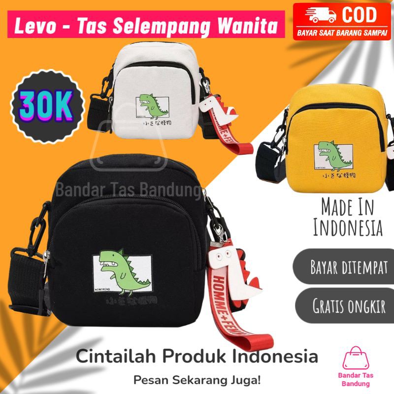 Levo - Tas Selempang Wanita Lucu Tas Selempang CWE Lucu Murah