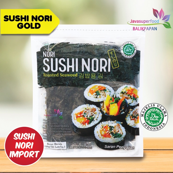 

Sushi Nori javasuperfood 125 gr (50 lembar)