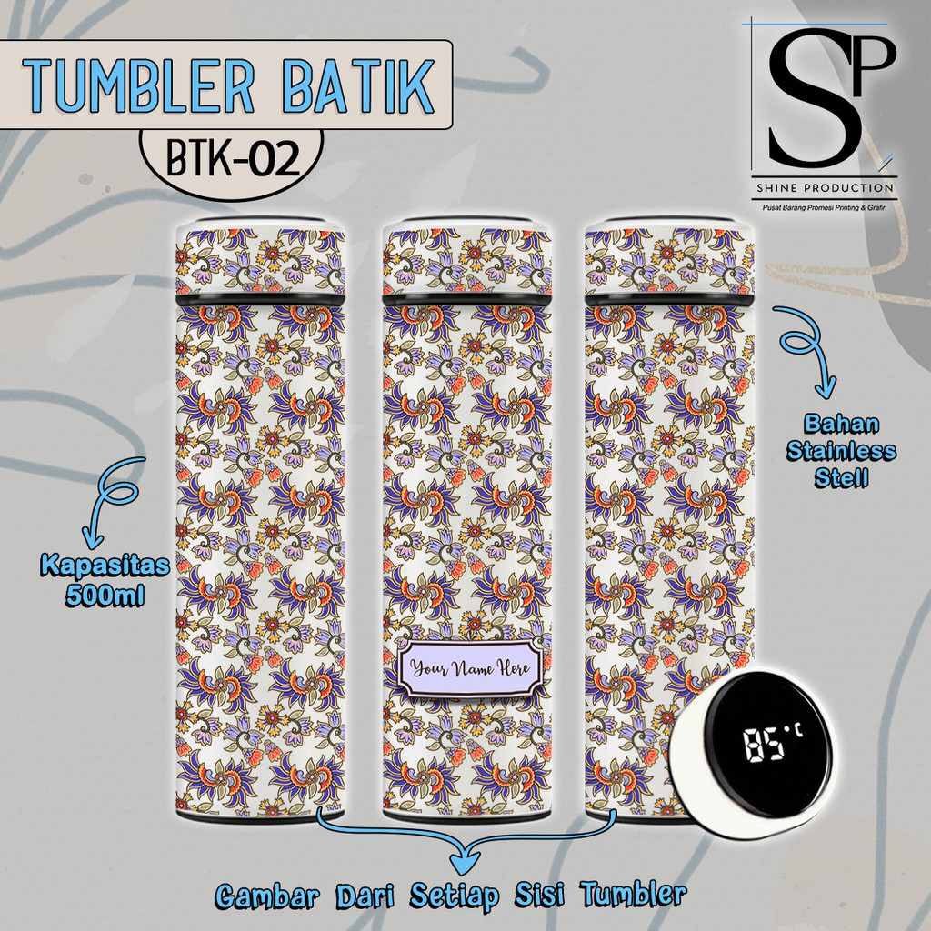 Botol Minum Motif Batik Tumbler Batik Indonesia