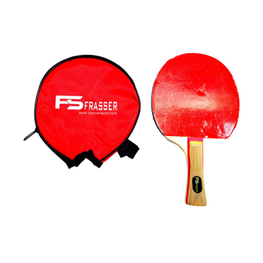 Frasser Bet Tenis Meja Pingpong Frasser Merah Free Tas