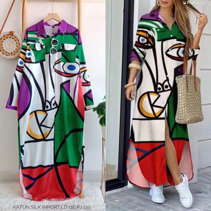 Tunik katun silk import - Baju murah tanah.abang.butik