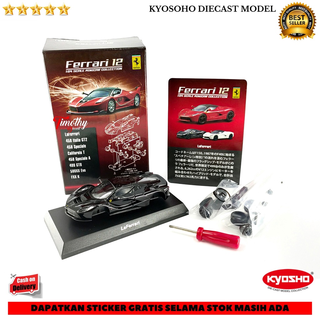 Kyosho Diecast Model Collection Ferrari LaFerrari Hitam