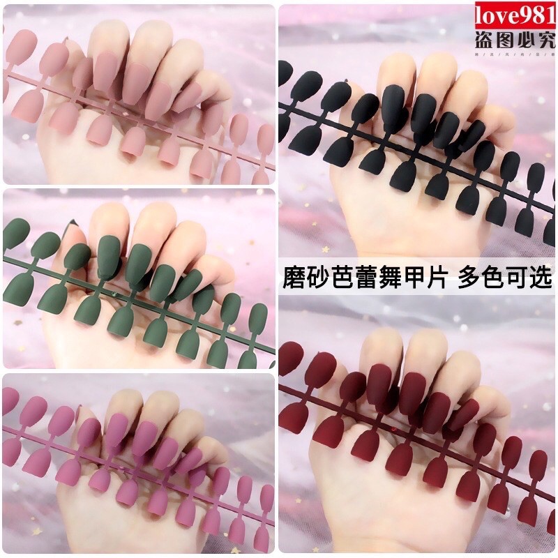 `ღ´ PHINKL `ღ´ (isi 24) kuku palsu tinggal tempel dov nail art fake extension panjang