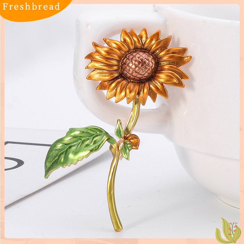 Terlaris Summer Style Sunflower Shape Jewelry Gift Creative Brooch Pin for Party