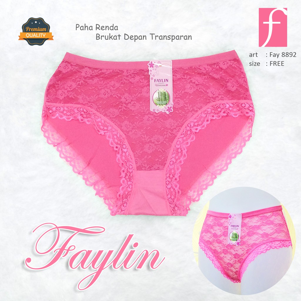 FAYLIN | Celana Dalam Renda Brukat TRANSPARANT Depan / CD SEXY / art FAY 8892