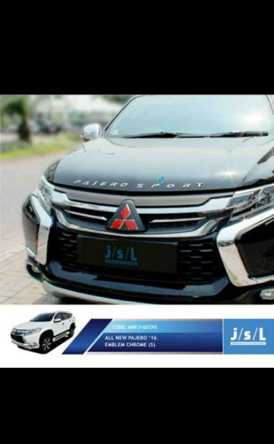 Emblem kap mesin all new Pajero 2016 (s) jsl