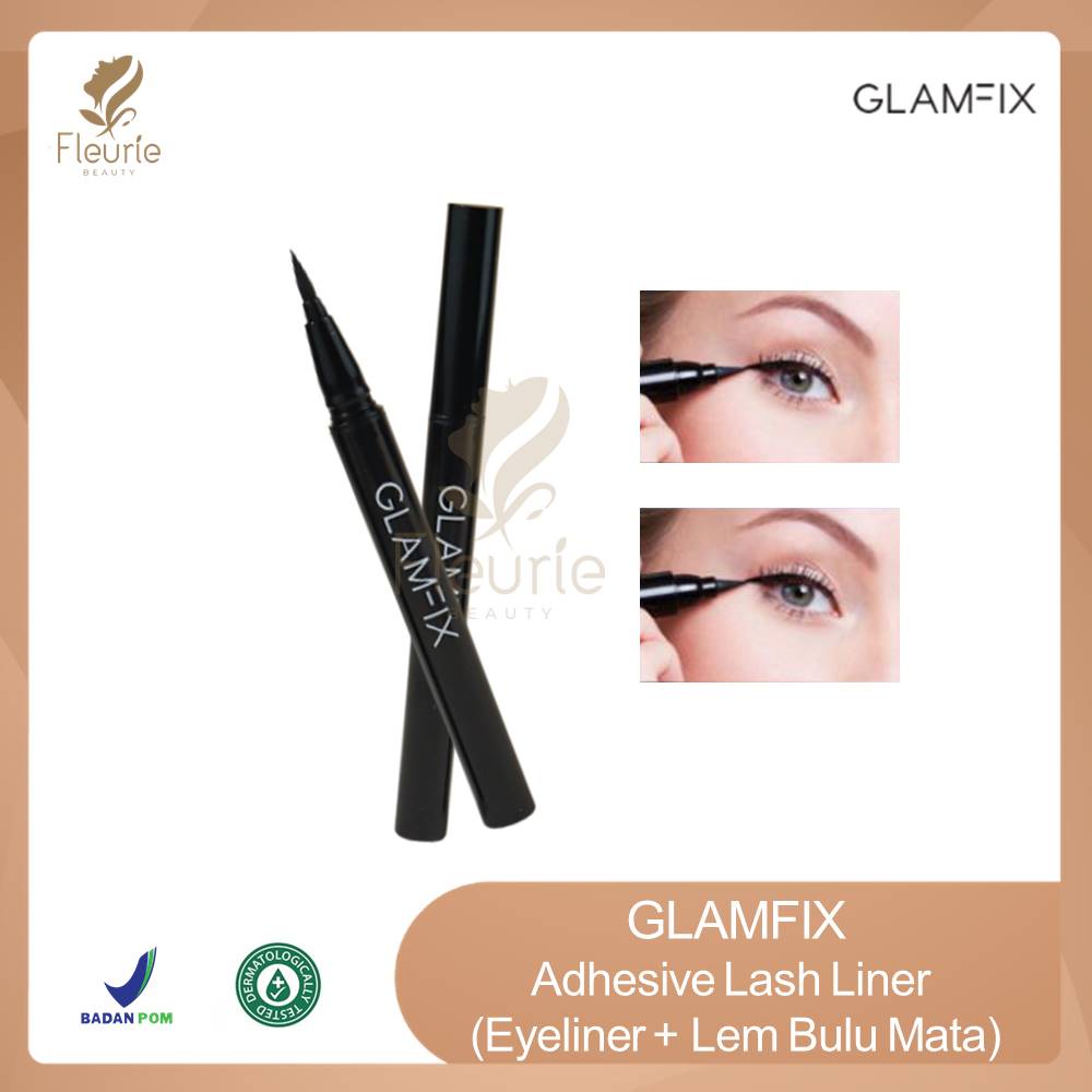 Glam Fix Adhesive Lash Liner (Eyeliner + Lem Bulu Mata) Original BPOM