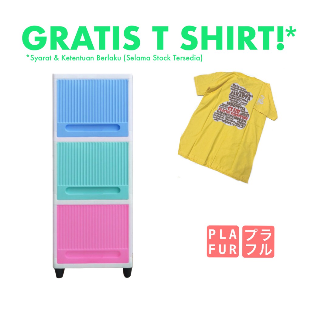 Lemari Plastik Club Flip Susun 3