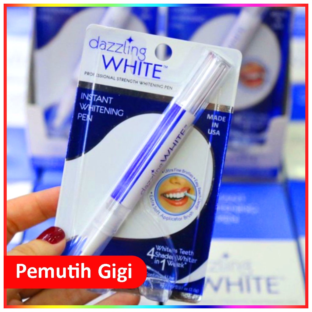 Dazzling White Teeth Whitening Pen Pemutih Gigi Cepat Bersih Kuat Sehat Bebas Noda Plak Gigi - Dazzling White Pemutih Gigi Instant Teeth Whitening Pen