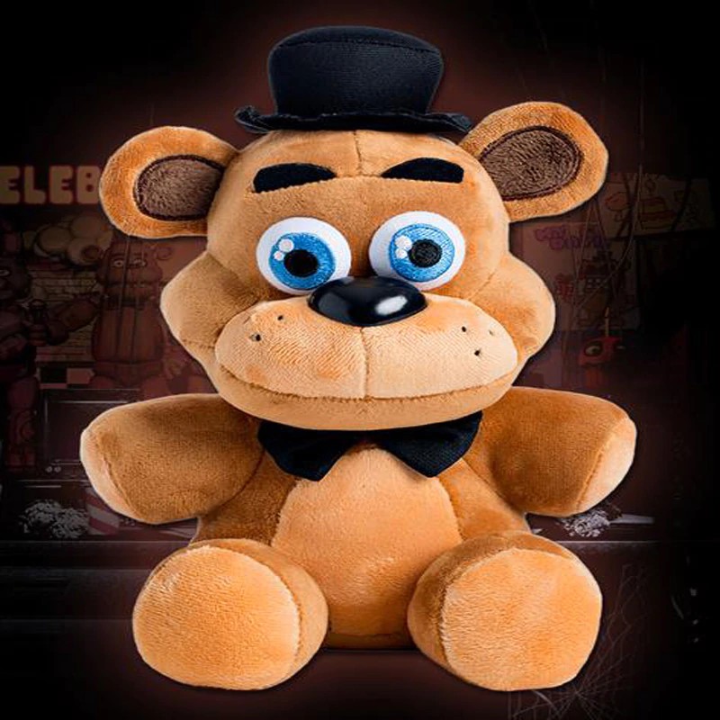 mainan In-Stock Official Five Nights At Freddy's 4 FNAF Freddy Fazbear Bear Plush Toys Doll 10" By