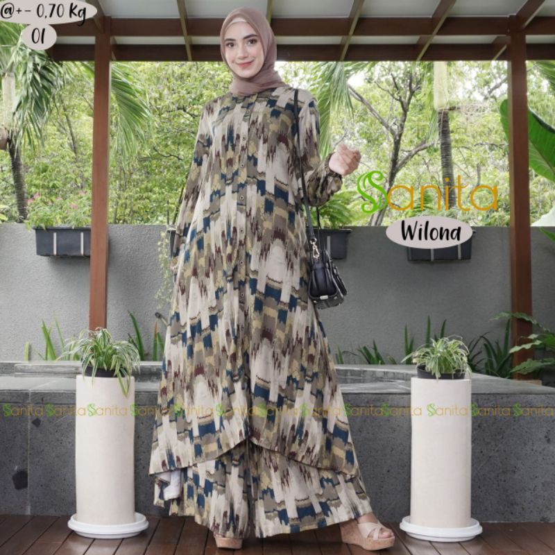 set tunik kulot Wilona by sanita