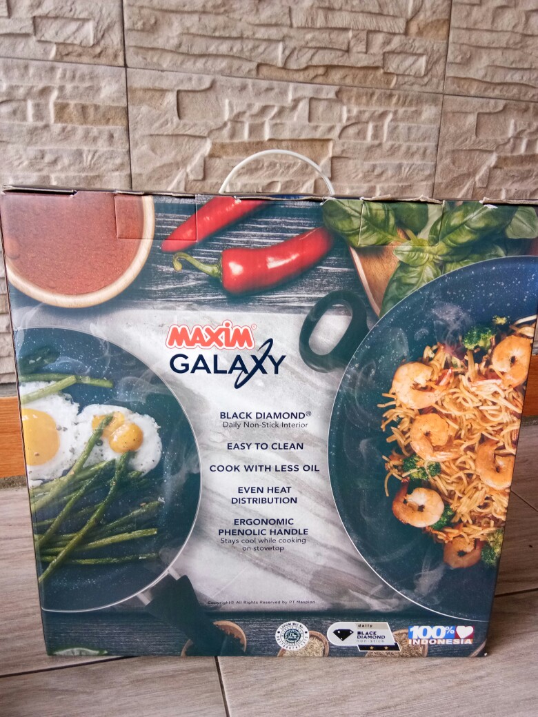 Wajan Teflon Galaxy 30 Cm Wok 22 Cm Fry Pan Maxim Gal2set