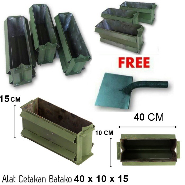 Cetakan Batako 40 x 10 x 15 Bangunan Rumah