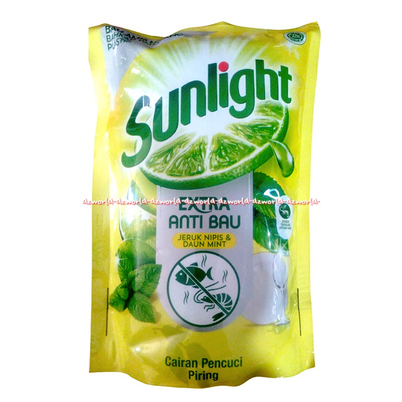 Sunlight Extra Anti Bau Jeruk Nipis 755ml Dan Daun Mint Sabun Cuci Piring Cairan Pembersih Peralatan Dapur