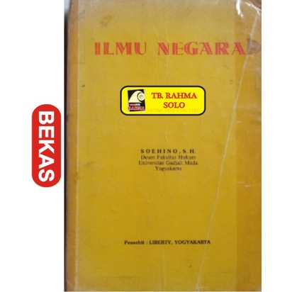 Ilmu Negara Soehino Dosen Fakultas HUkum Universitas Gadjah Mada Liberty Tahun 1981 Yogyakarta BUku 