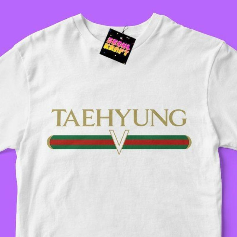 Kaos T-shirt BTS V TAEHYUNG Printing depan