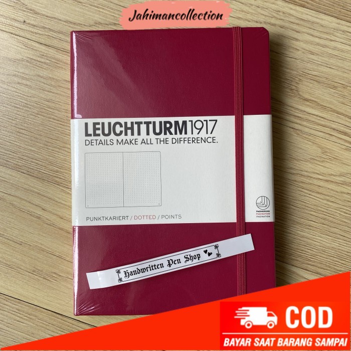 

✨ BISA COD ✨ LEUCHTTURM 1917 Notebook Medium A5 251p. Hardcover - Berry, Dotted