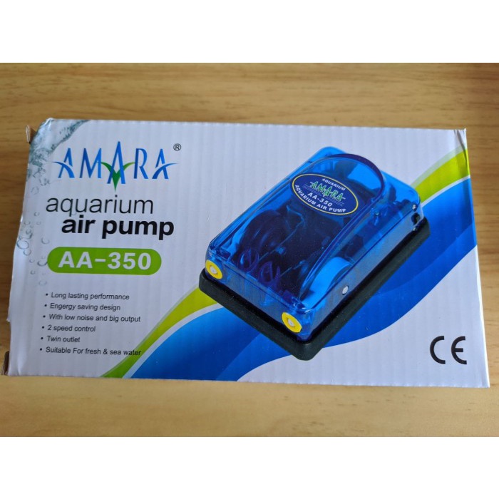 Amara Pompa Udara Air Pump Aquarium Akuarium Aerator Gelembung Udara Oxygen 2 Lobang AA-350 AA 350 AA350