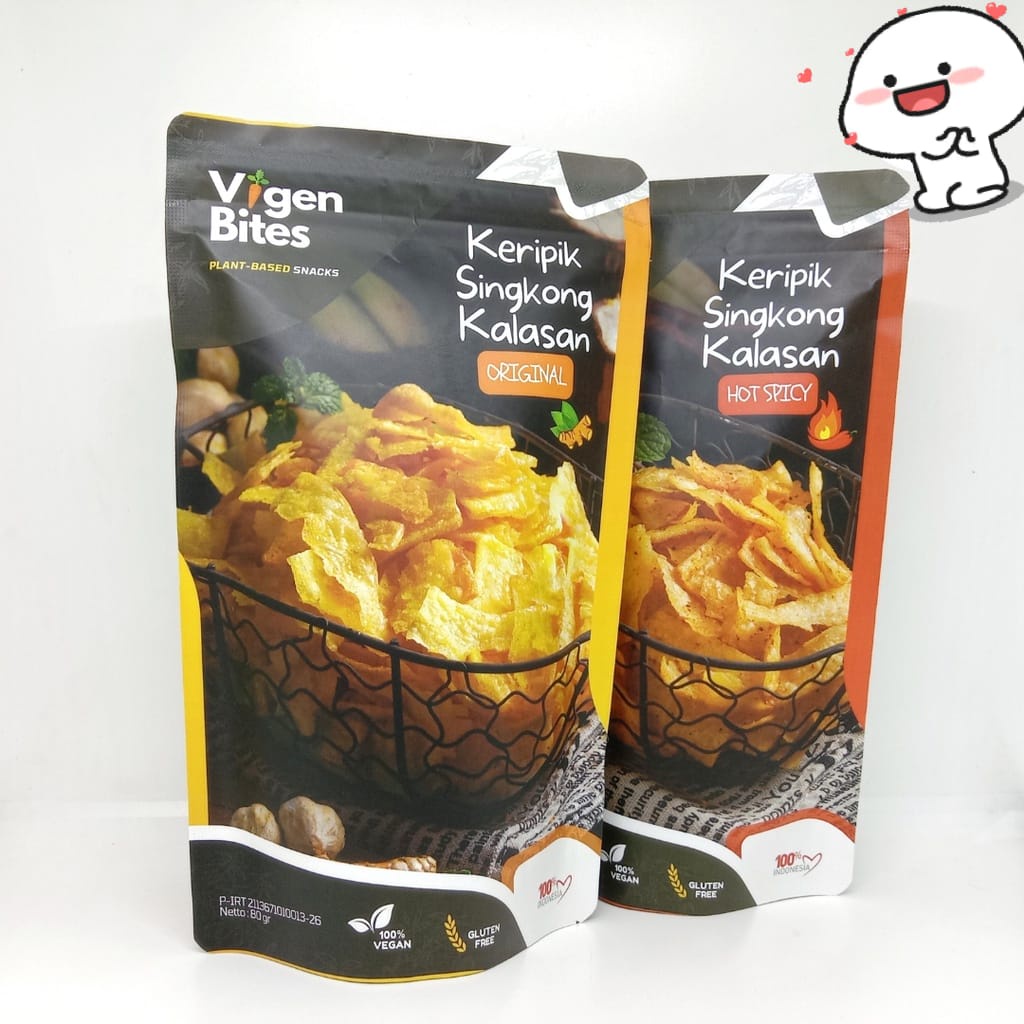 

KLF - Keripik Singkong Kalasan Vegan Vegetarian cap Vigen Bites 80gr HALAL