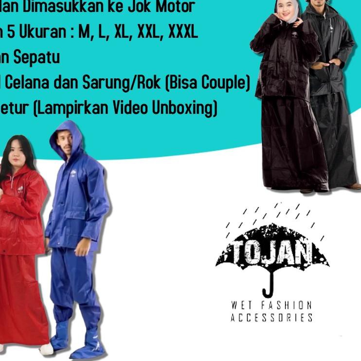 ▼ Jas Ujan Original Pria Jas Ujan Plastik Jas Ujan Ponco Jas Ujan Polkadot Jas Ujan Pinguin Jas Ujan