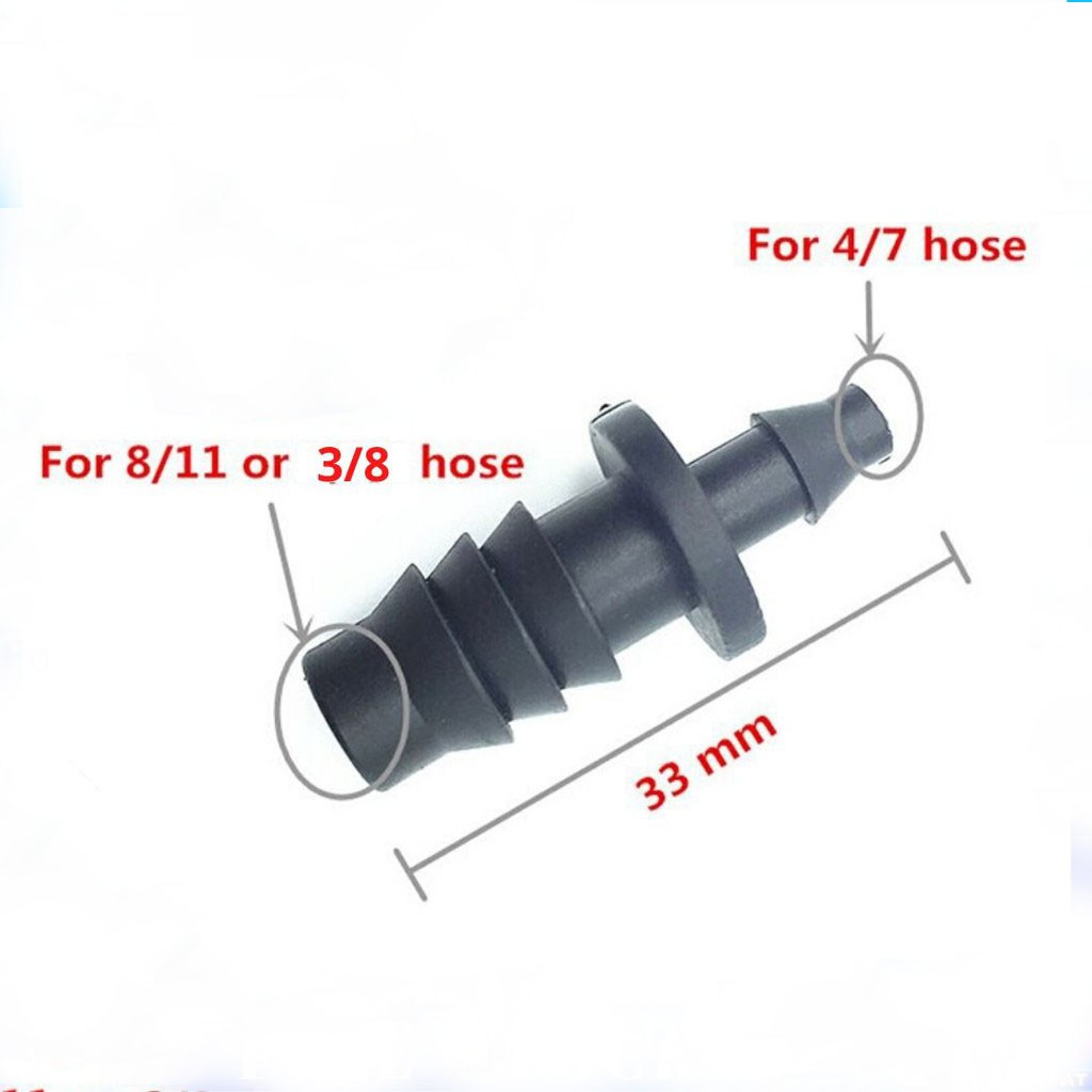 Connector Konektor Socket PIPA LURUS DIAMETER 10 mm HINGGA 4/7 mm POMPA 12V KE SELANG 7MM  FEZONE