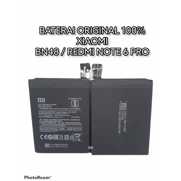 redmi note 6pro baterai original xiaomi BN-48 bn48 double power 2ic original long lasting power