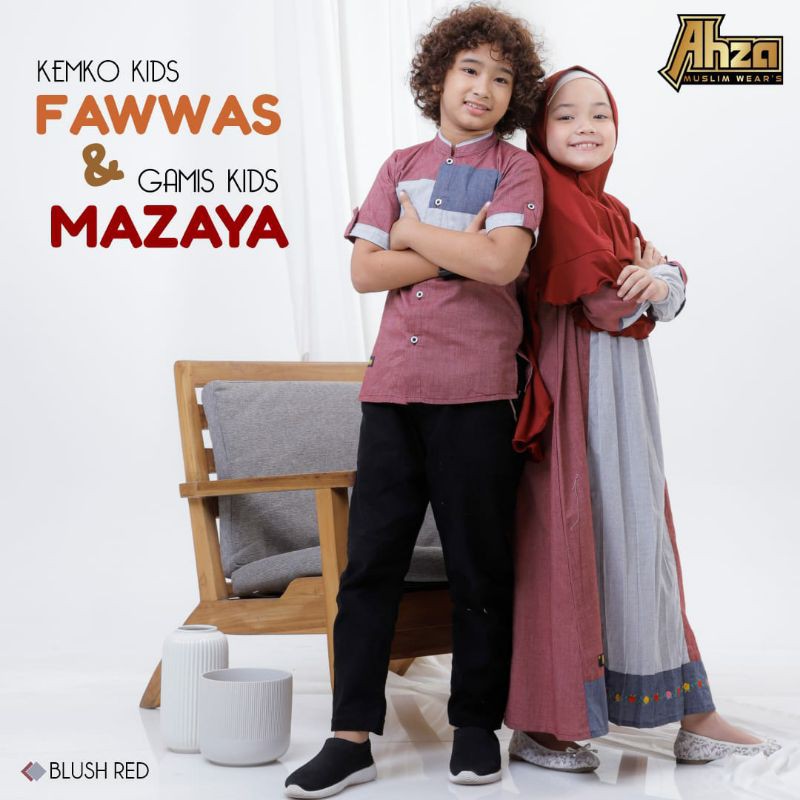 Koko Anak FAWWAS By Ahza Muslim Wear's (Koko Saja, Bisa Couple, Gamis Dijual Terpisah)